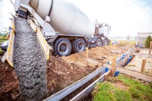 truck pouring concrete